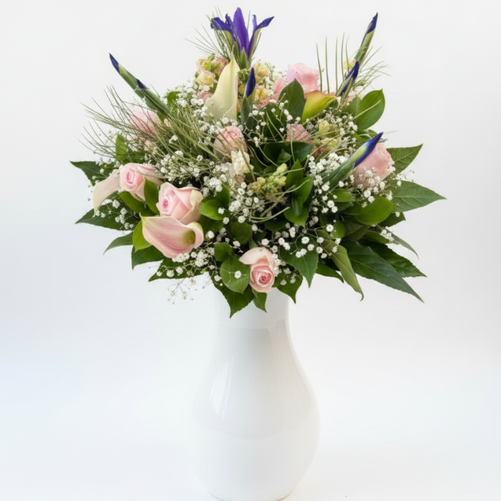 זר פרחים הרמוניה סגולה