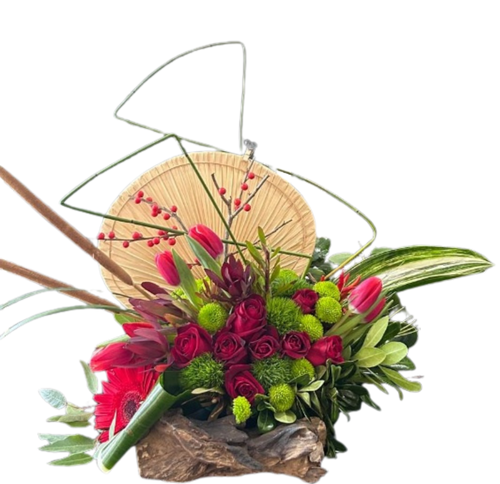 סידור פרחים יצירת אהבה מהטבע