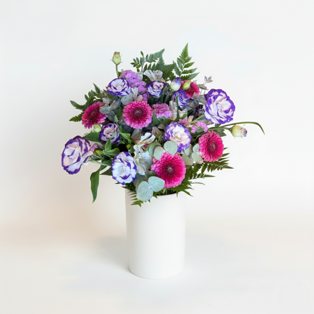 זר פרחים קטיפה מלכותית